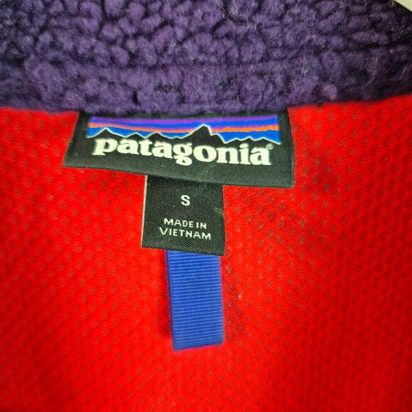 Patagonia Purple Red Blue Classic Retro Z Zip Up Fleece Vest Small - Picture 2 of 3